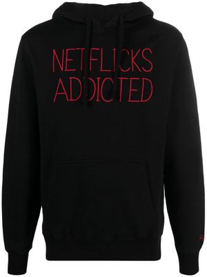 MC2 Saint Barth hoodie en coton à slogan brodé - Noir