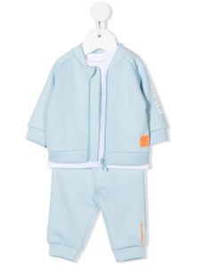 Karl Lagerfeld Kids survêtement trois pièces à logo Karl imprimé - Bleu