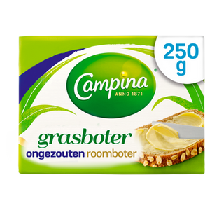 Campina Botergoud Ongezouten Grasboter 250g bij Jumbo