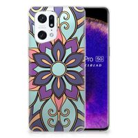 OPPO Find X5 Pro TPU Case Purple Flower