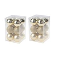 Cosy & Trendy Kerstballen - 24x - goud - kunststof - 6 cm