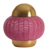 Light & Living Tafellamp 'Cetara' Kralen, 33cm, kleur Roze/Brons