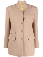 Ermanno Scervino manteau boutonné à motif chevrons - Tons neutres