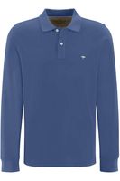 Fynch-Hatton Casual Fit Polo shirt blauw, Effen