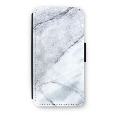 Witte marmer: iPhone 8 Plus Flip Hoesje