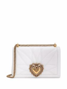 Dolce & Gabbana grand sac à bandoulière Devotion en cuir - Blanc