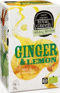 Royal Green Biologische Ginger & Lemon Thee 16 Zakjes