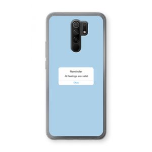 Reminder: Xiaomi Redmi 9 Transparant Hoesje