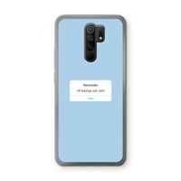 Reminder: Xiaomi Redmi 9 Transparant Hoesje