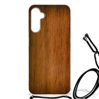 Samsung Galaxy A14 5G Stevig Telefoonhoesje Donker Hout