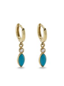 Jennifer Meyer mini boucles d'oreilles en or 18ct ornées de diamants et de turquoises