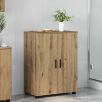 Badkamer Kast met plank artisanaal eikenkleurig 60 x 35 x 80 cm