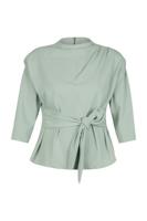 Hailey twill top - light sage green - 13552
