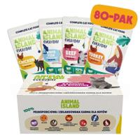 ANIMAL ISLAND Turkey / White fish / Beef / Chicken Fillets in broth - nat kattenvoer - 80x85g