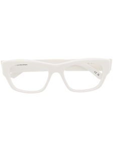 Balenciaga Eyewear lunettes de vue rectangulaires à logo - Blanc