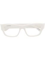 Balenciaga Eyewear lunettes de vue rectangulaires à logo - Blanc