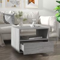 Salontafel 55x55x40 cm bewerkt hout grijs sonoma eikenkleurig