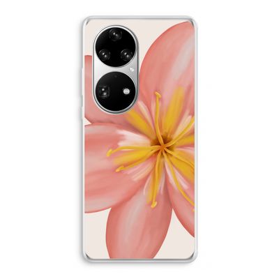 Pink Ellila Flower: Huawei P50 Pro Transparant Hoesje