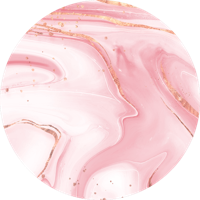 Ronde vorm roze & witte kleuren marmeren vinyl tapijt