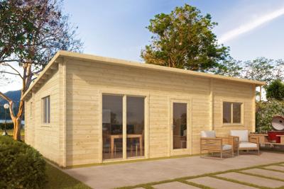 Blokhut - Tuinhuis Las Palmas | 44 mm | Red Class Wood geïmpregneerd