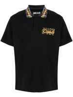 Just Cavalli logo-print cotton polo shirt - Noir - thumbnail