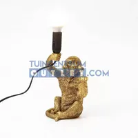 Lamp cheeta poly l12b12h29cm goud - thumbnail