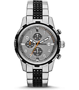 Horlogeband Fossil FS4888 Staal/Silicoon Staal 22mm