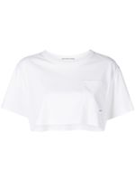 Alexander Wang t-shirt crop DTC à patch logo - Blanc - thumbnail