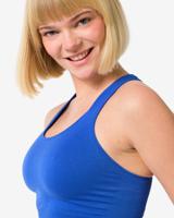 HEMA Naadloze Sporttop Medium Support Felblauw (felblauw)