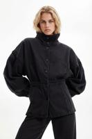 Maitrepierre acid wash denim jacket - BLACK - L