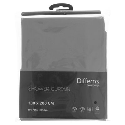 Douchegordijn Differnz Base Peva 180x200 cm Grijs Differnz