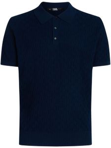 Karl Lagerfeld polo à logo en jacquard - Bleu