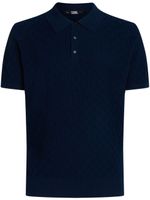 Karl Lagerfeld polo à logo en jacquard - Bleu