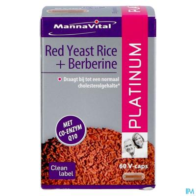 Mannavital Red Yeast Rice+berberine Platinum 60 Vegan Capsules