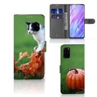 Samsung Galaxy S20 Plus | Telefoonhoesje | Met pasjeshouder | Kitten
