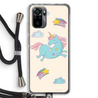 Vliegende eenhoorn: Xiaomi Redmi Note 10 Pro Transparant Hoesje met koord