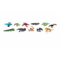 Plastic speelgoed dieren figuren - oerwoud wilde dieren - 11 stuks - thumbnail