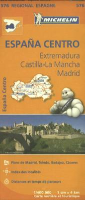 Michelin Wegenkaart 576 Spanje Midden - Extremadura, Castilla-La Mancha (Paperback)