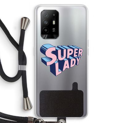 Superlady: Oppo A94 5G Transparant Hoesje met koord