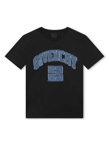 Givenchy Kids t-shirt en coton biologique à logo appliqué - Noir