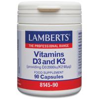 Lamberts Vitamine D3 2000IE en K2 90mcg Lamberts Vitamine D3 2000IE en K2 90mcg