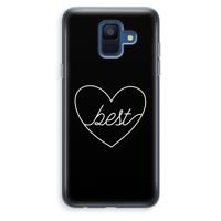 Best heart black: Samsung Galaxy A6 (2018) Transparant Hoesje