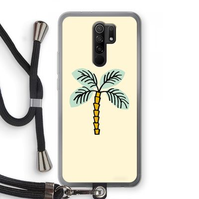 Palmboom: Xiaomi Redmi 9 Transparant Hoesje met koord