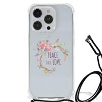 iPhone 14 Pro Stevig | Bumper Hoesje | Boho Text