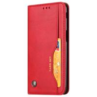 Knead huidtextuur horizontale Flip lederen case voor Galaxy J6 PLUS, met foto frame & houder & kaartsleuven & portemonnee (rood)