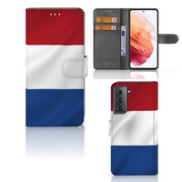 Samsung Galaxy S21 Bookstyle Case Nederlandse Vlag - thumbnail