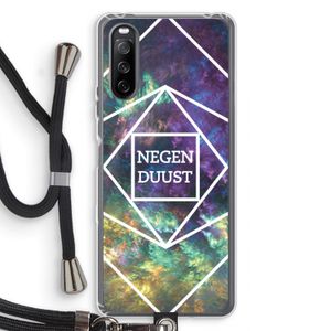 Negenduust ruimte: Sony Sony Xperia 10 III Transparant Hoesje met koord