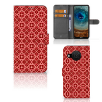 Nokia X10 | Nokia X20 Telefoon Hoesje Batik Rood - thumbnail