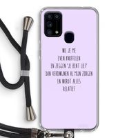 Relatief: Samsung Galaxy M31 Transparant Hoesje met koord