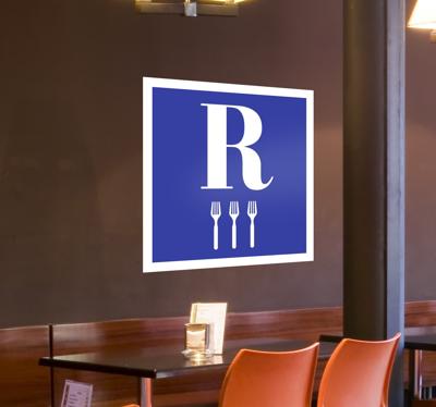 Aanwijzingssticker Restaurant Vorken